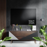 Keep It Simple Brushed Aluminum Dibond Wall Art.